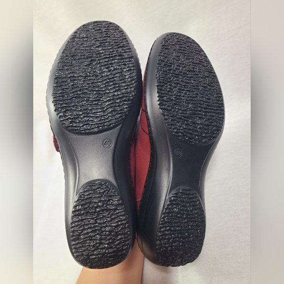 Volks walkers genuine leather red shoes size 40/9.5 US womens - Picture 4 of 5